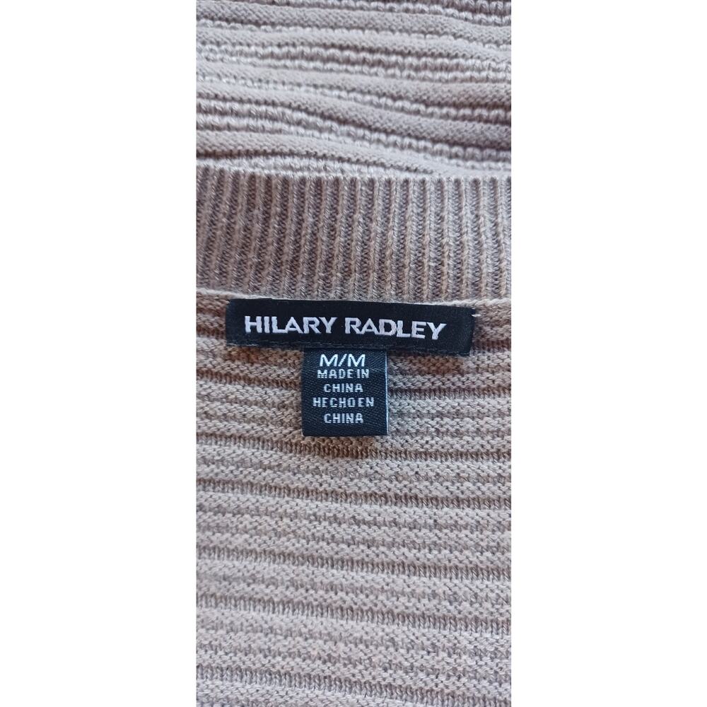 Hilary Radley Women's Medium V-Neck Layered Sweater Mocha Color Preppy Academia - Picture 5 of 7